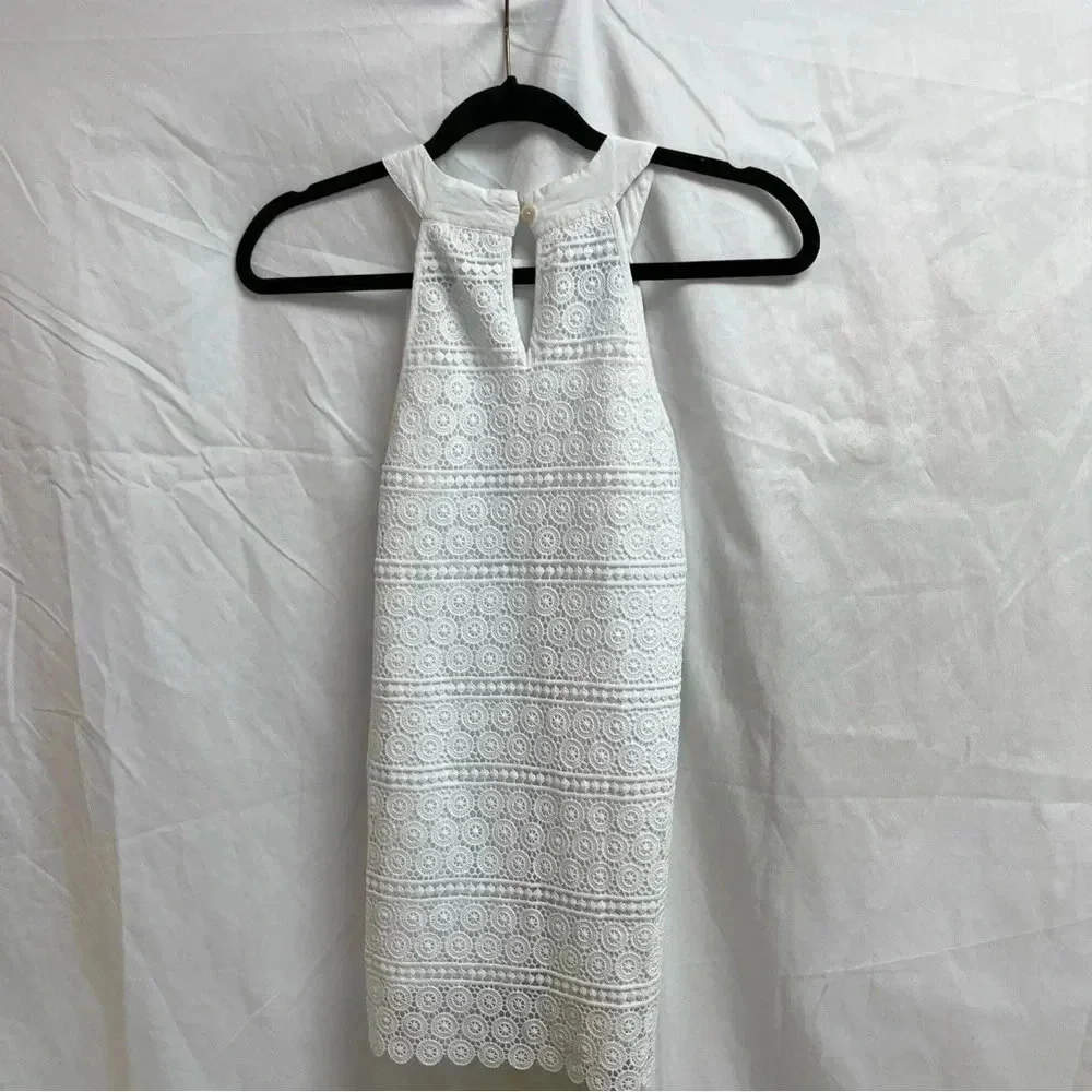 Antibes Blanc Women’s Size M White Sleeveless lace Blouse